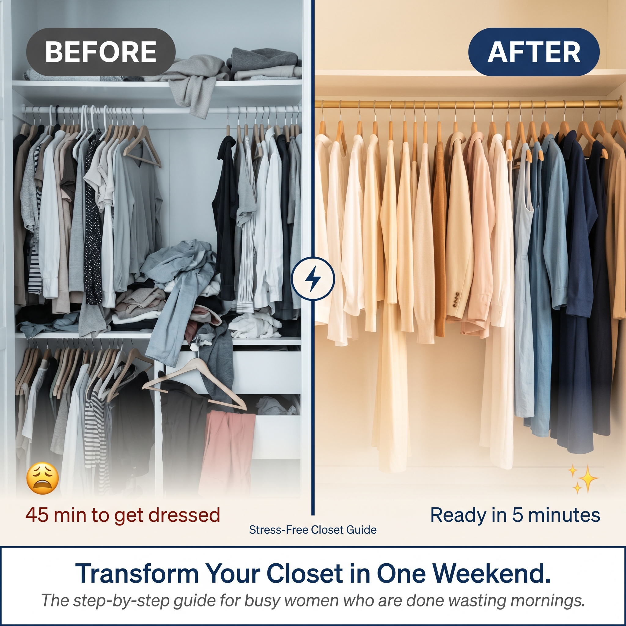 Busy Parent Wardrobe Fix – 7-Day Stress-Free Morning System + Printable Checklists