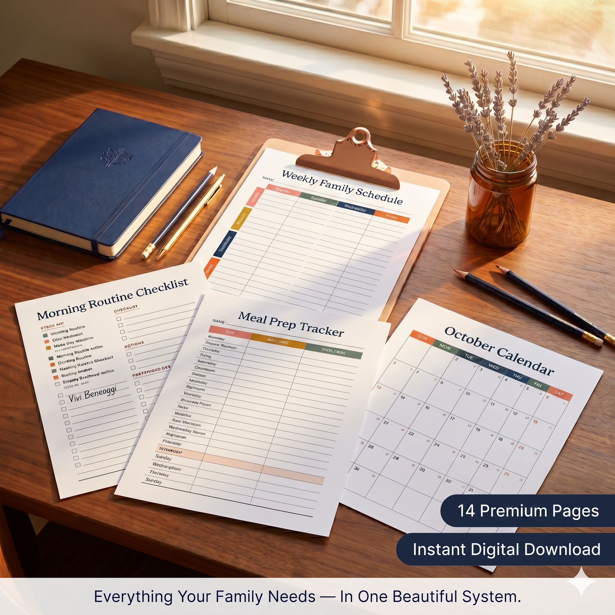 Family Tracker Pack — The Complete Household Organizer for Busy Moms
