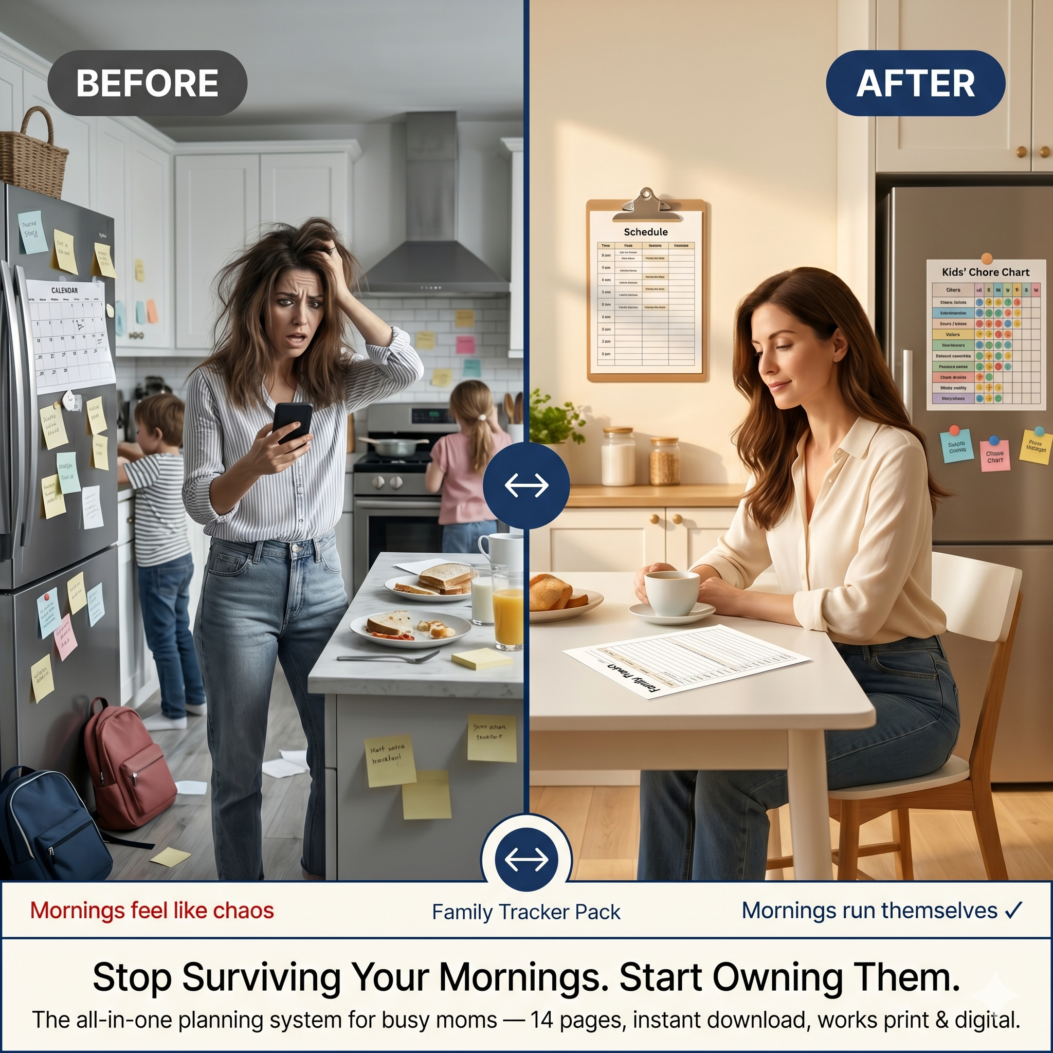 Family Tracker Pack — The Complete Household Organizer for Busy Moms